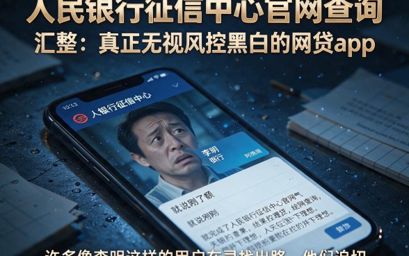 人民银行征信中心官网查询，汇整五个真正无视风控黑白的网贷app