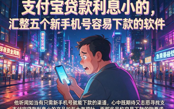 支付宝贷款利息小的，汇整五个新手机号容易下款的软件
