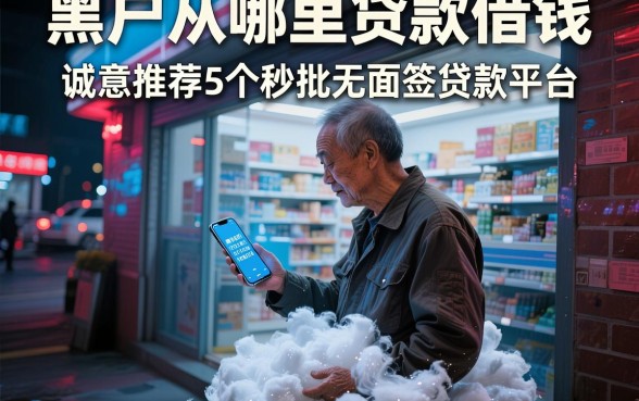 黑户从哪里贷款借钱,诚意推荐5个秒批无面签贷款平台
