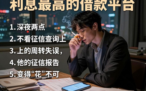 利息最高的借款平台,胪列五个不看征信查询的软件