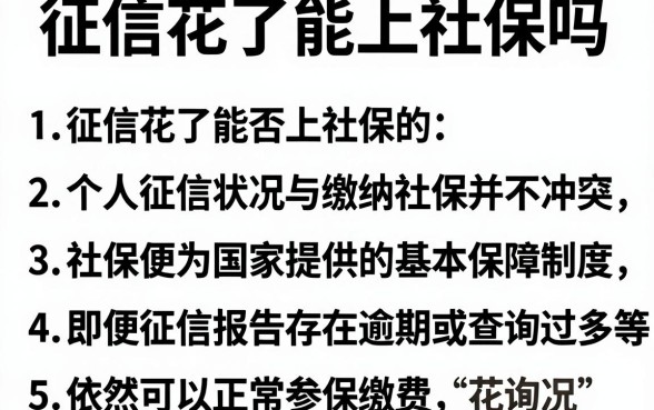 征信花了能上社保吗,条列5个无视黑白下款8000左右的口子