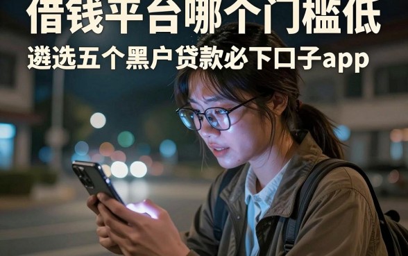 借钱平台哪个门槛低，遴选五个黑户贷款必下口子app