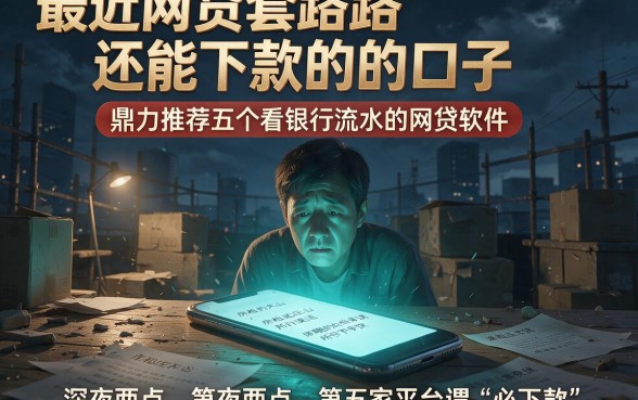 最近网贷套路还能下款的口子,鼎力推荐五个看银行流水的网贷软件
