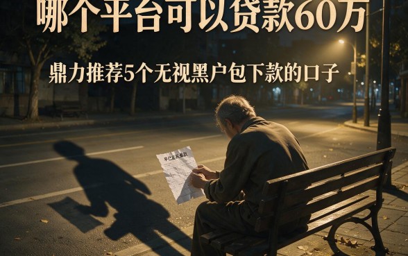 哪个平台可以贷款60万,鼎力推荐5个无视黑户包下款的口子