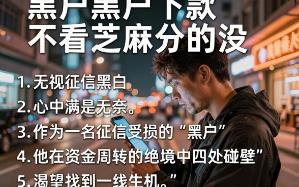 黑户黑户下款不看芝麻分的没,条列5个无视征信黑白100%秒下网贷口子