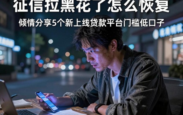 征信拉黑花了怎么恢复,倾情分享5个新上线贷款平台门槛低口子