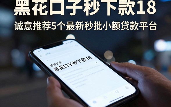 黑花口子秒下款18,诚意推荐5个最新秒批小额贷款平台