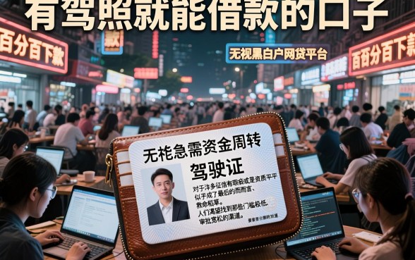 有驾照就能借款的口子，遴选五个百分百下款无视黑白户网贷平台