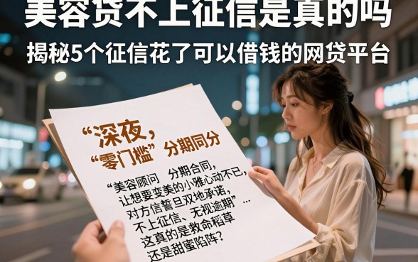 美容贷不上征信是真的吗，揭秘5个征信花了可以借钱的网贷平台