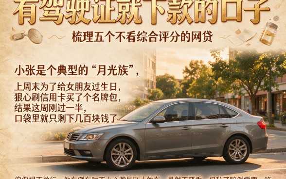 有驾驶证就下款的口子,梳理五个不看综合评分的网贷