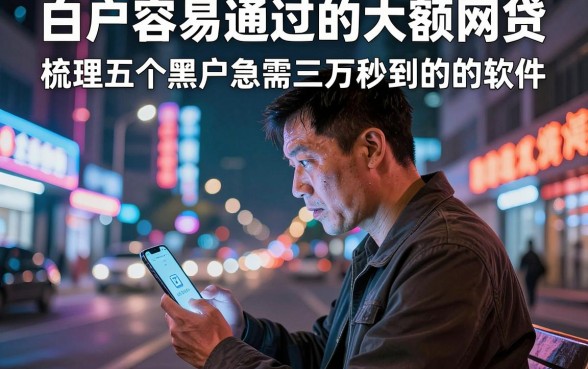 白户容易通过的大额网贷，梳理五个黑户急需三万秒到的的软件