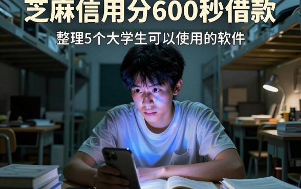 芝麻信用分600秒借款,整理5个大学生可以使用的软件