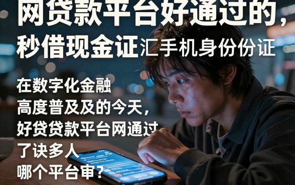网贷款平台好通过的，汇总五个手机身份证秒借现金的平台
