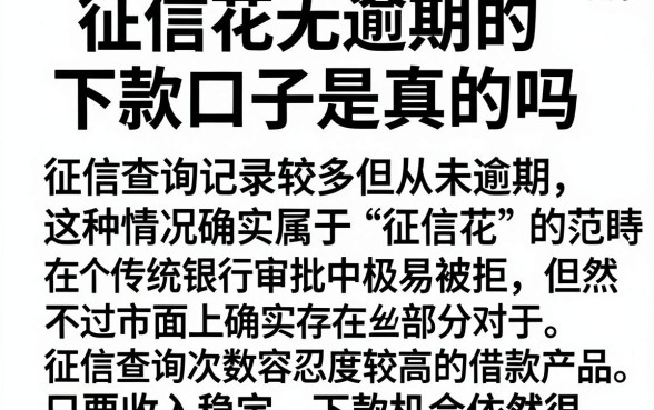 征信花无逾期的下款口子是真的吗,筛选五个轻松借款无压力软件