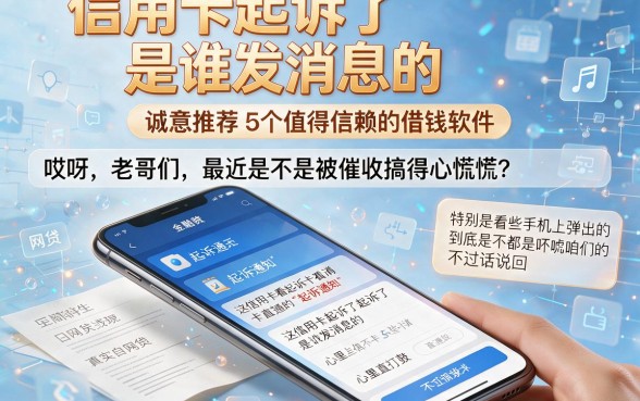 信用卡起诉了是谁发消息的,诚意推荐5个值得信赖的借钱软件