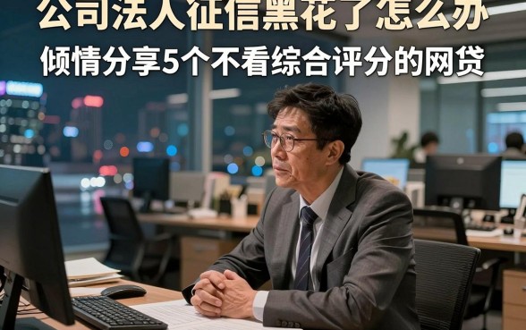公司法人征信黑花了怎么办,倾情分享5个不看综合评分的网贷
