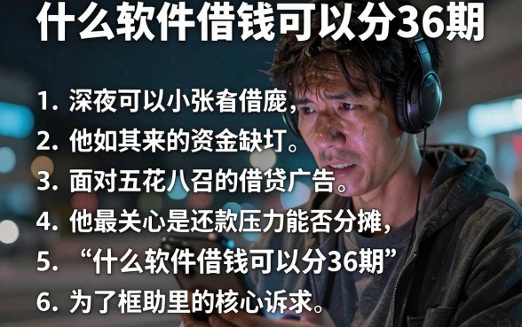 什么软件借钱可以分36期，胪列五个手机可以临时借钱的口子