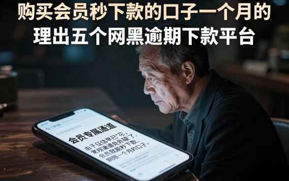 购买会员秒下款的口子一个月的,理出五个网黑逾期下款平台