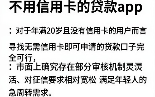 不用信用卡的贷款app,详细阐述五个20岁可以借钱平台不查征信的app