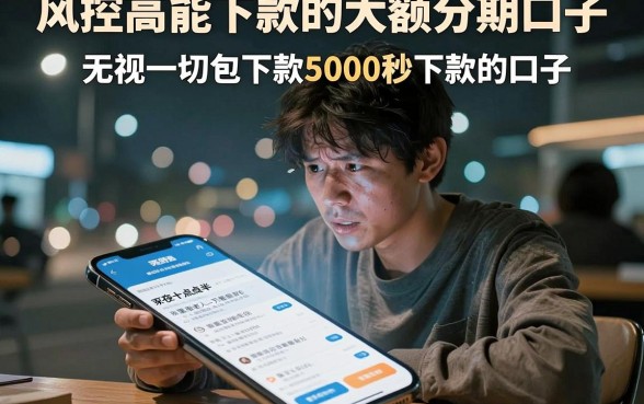 风控高能下款的大额分期口子,概括5个无视一切包下款5000秒下款的口子