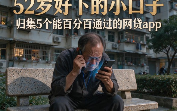 52岁好下的小口子，归集5个能百分百通过的网贷app