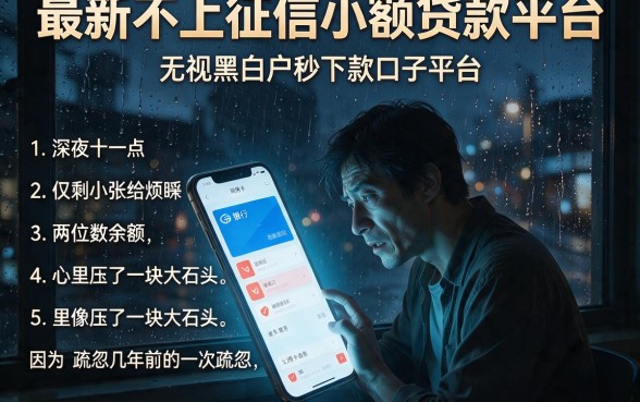 最新不上征信小额贷款平台，罗列5个无视黑白户秒下款口子平台