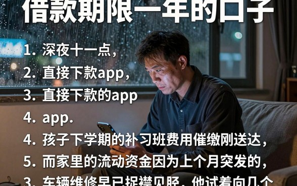 借款期限一年的口子,罗列五个直接下款的app