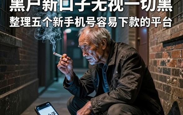黑户新口子无视一切黑，整理五个新手机号容易下款的平台