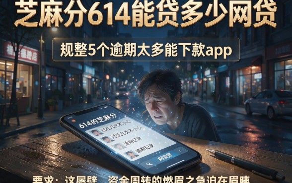 芝麻分614能贷多少网贷,规整5个逾期太多能下款app