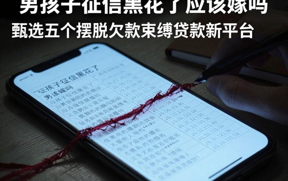 男孩子征信黑花了应该嫁吗,甄选五个摆脱欠款束缚贷款新平台