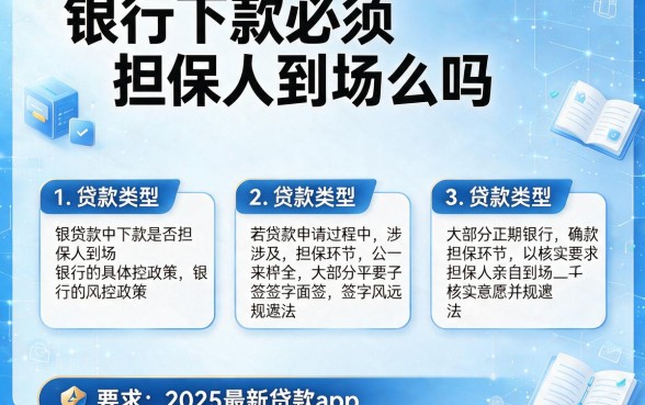 银行下款必须担保人到场么吗,罗列五个2025最新贷款app