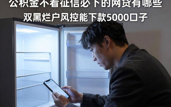 公积金不看征信必下的网贷有哪些,梳理五个双黑烂户风控能下款5000口子