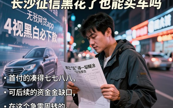 长沙征信黑花了也能买车吗,整合五个无视黑白必下款的网贷app