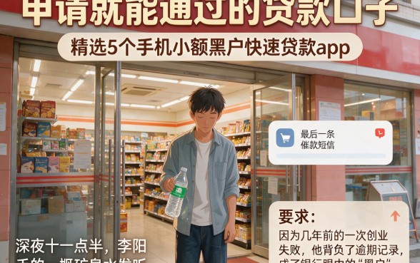 申请就能通过的贷款口子,精选5个手机小额黑户快速贷款app