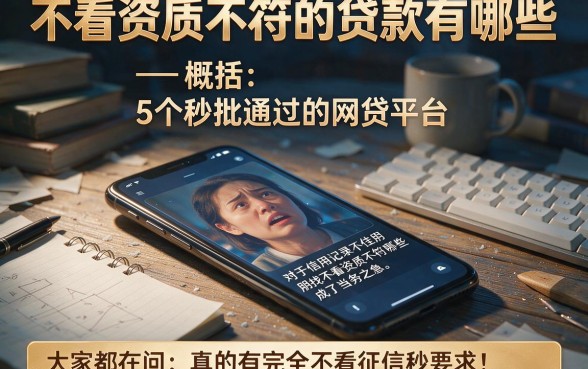 不看资质不符的贷款有哪些,概括5个秒批通过的网贷平台