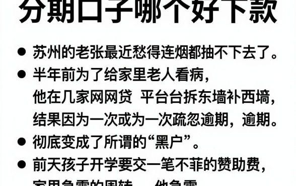分期口子哪个好下款，陈列五个苏州黑户贷款5万的平台