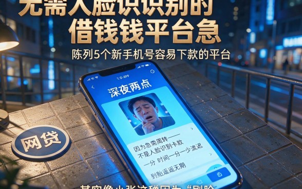 无需人脸识别的借钱平台急,陈列5个新手机号容易下款的平台