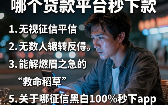 哪个贷款平台秒下款,细致阐述五个无视征信黑白100%秒下app