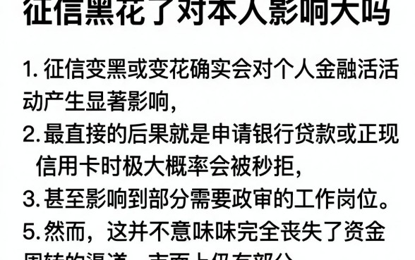 征信黑花了对本人影响大吗，详细阐述5个无视黑白的网贷软件