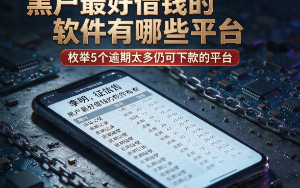 黑户最好借钱的软件有哪些平台,枚举5个逾期太多仍可下款的平台