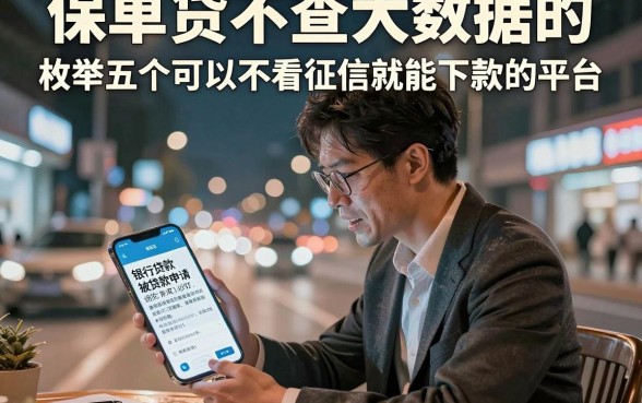 保单贷不查大数据的，枚举五个可以不看征信就能下款的平台