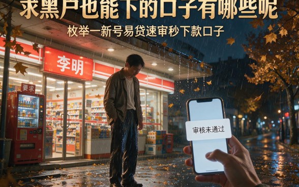 求黑户也能下的口子有哪些呢,枚举五个新号易贷速审秒下款口子
