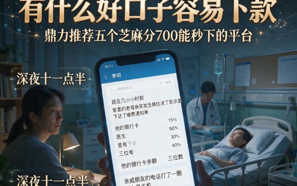有什么好口子容易下款，鼎力推荐五个芝麻分700能秒下的平台