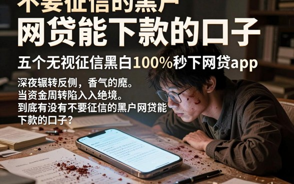 不要征信的黑户网贷能下款的口子,深入剖析五个无视征信黑白100%秒下网贷app