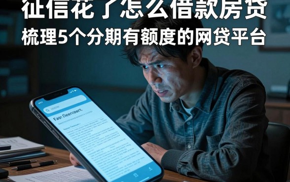 征信花了怎么借款房贷，梳理5个分期有额度的网贷平台
