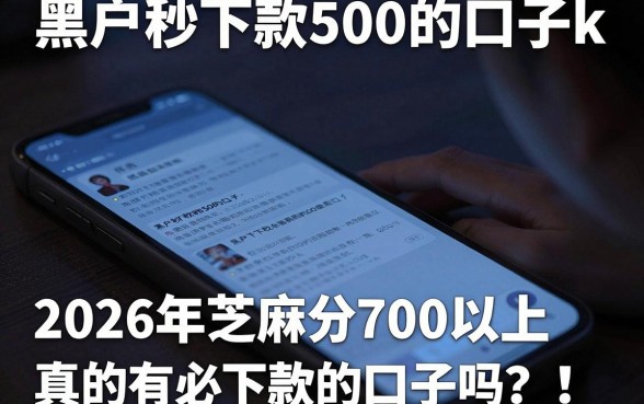 黑户秒下款500的口子k,陈列五个芝麻分700能秒下的口子