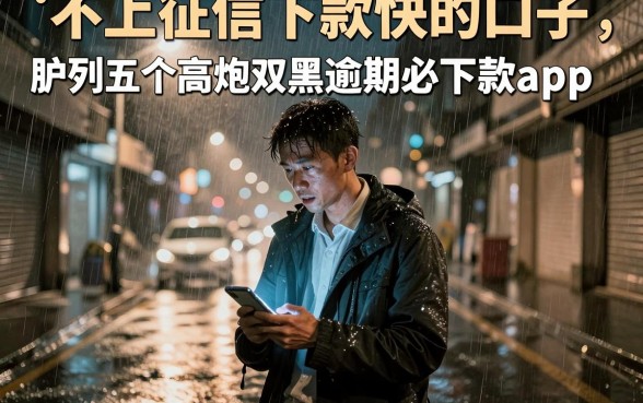 不上征信下款快的口子，胪列五个高炮双黑逾期必下款app