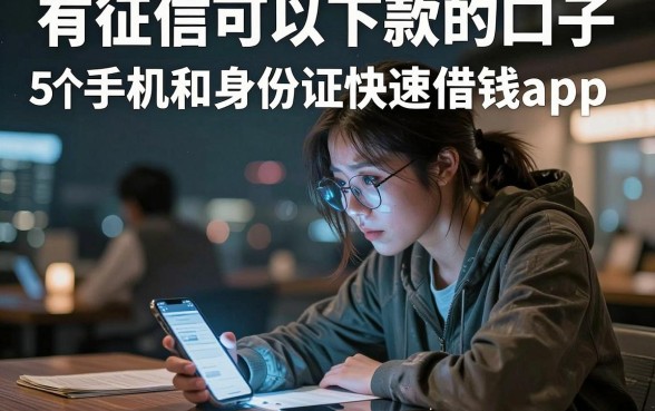 有征信可以下款的口子，整合5个手机和身份证快速借钱app