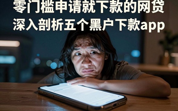 零门槛申请就下款的网贷,深入剖析五个黑户下款app