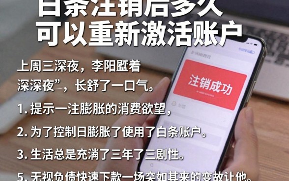白条注销后多久可以重新激活账户,理出5个无视负债快速下款长期网贷的口子